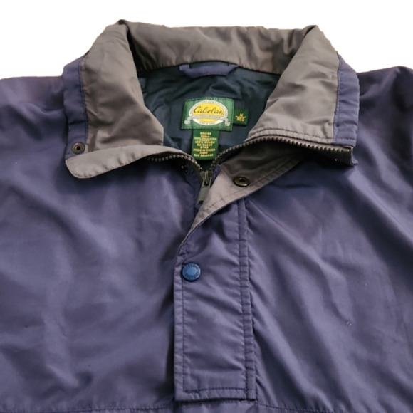 CABELA'S Gore-Tex Blue & Gray Windbreaker Jacket - Picture 2 of 11